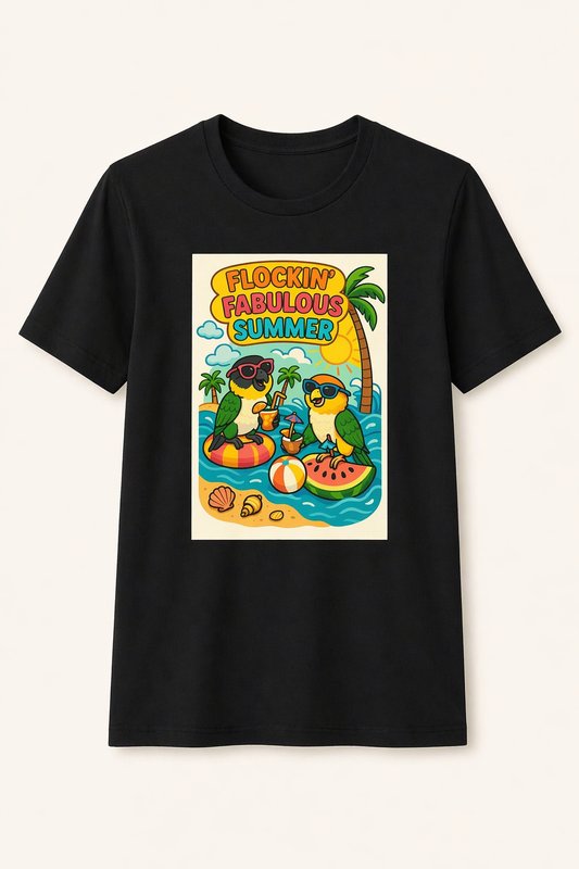 Parrot Lovers Summer T-Shirt – Tropical Graphic Tee