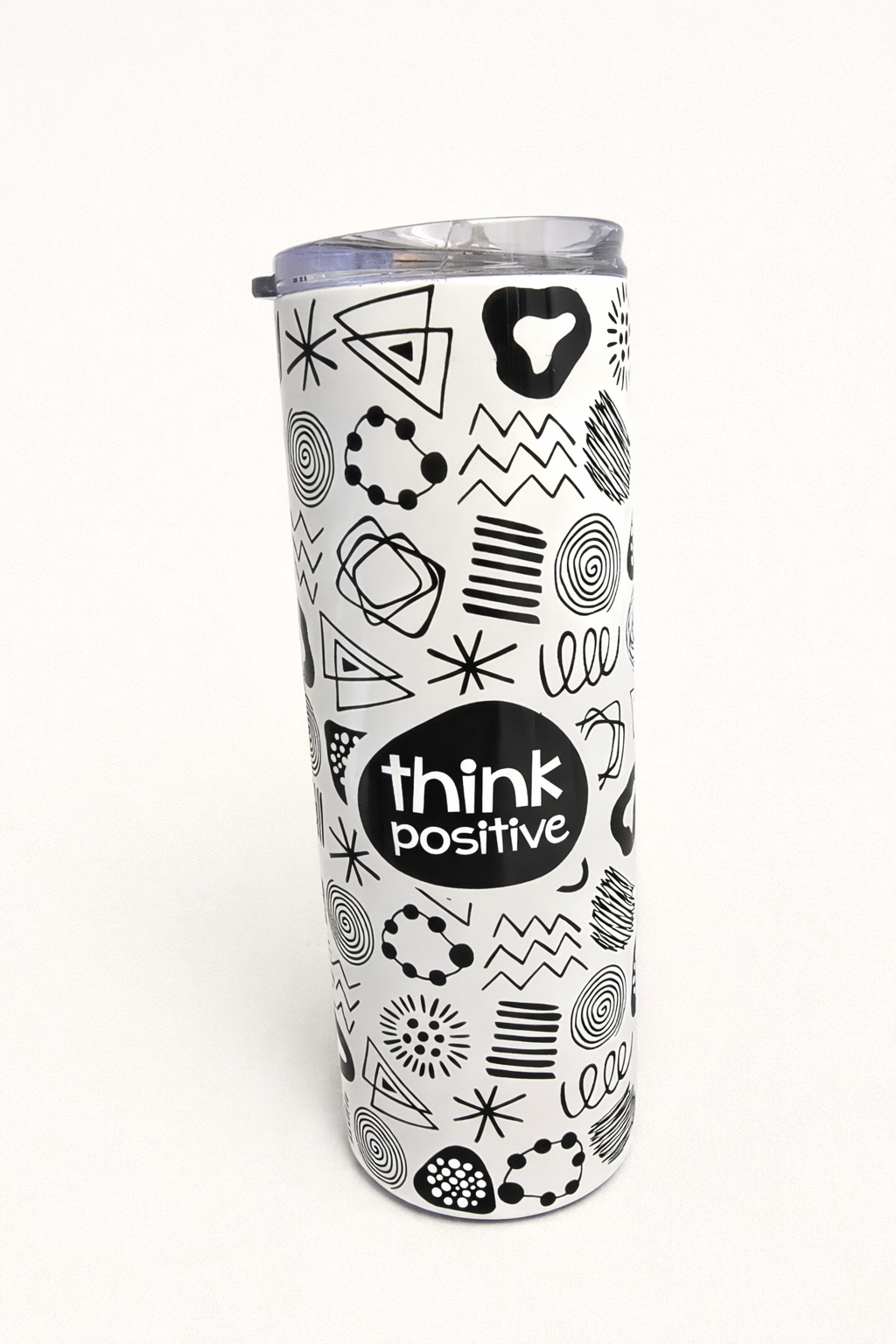 Think Positive Doodles - 20 oz Skinny Tumbler