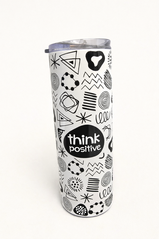 Think Positive Doodles - 20 oz Skinny Tumbler